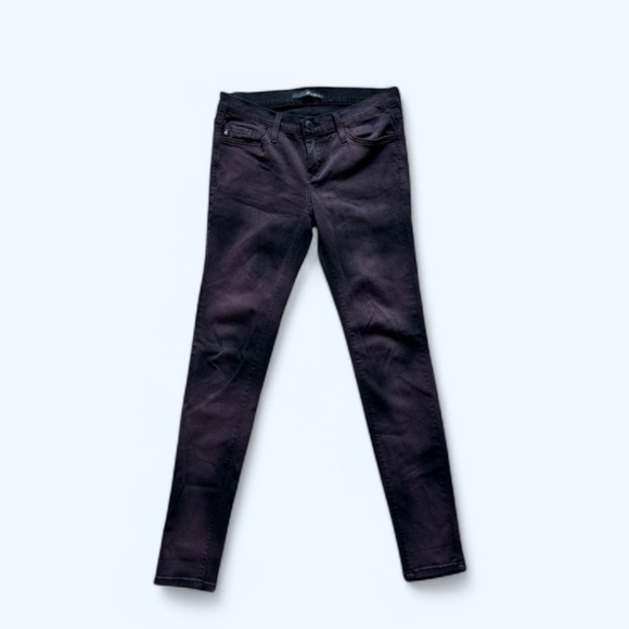 KanCan Denim - KanCan 27 Mid Rise Jegging Purple Black Stretch Denim Jeans